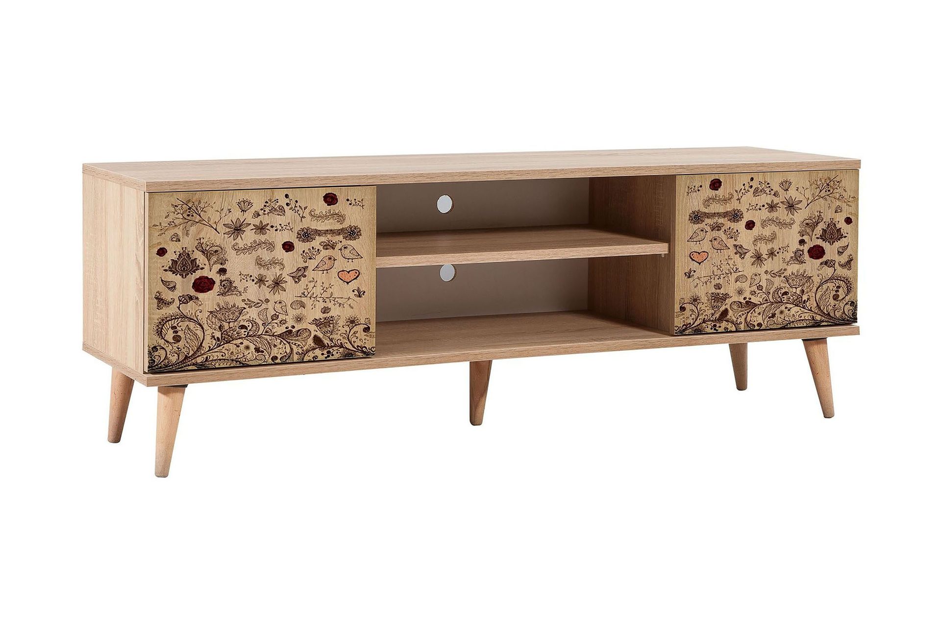 Vellavie TV-benk 140 cm - Mønstrete