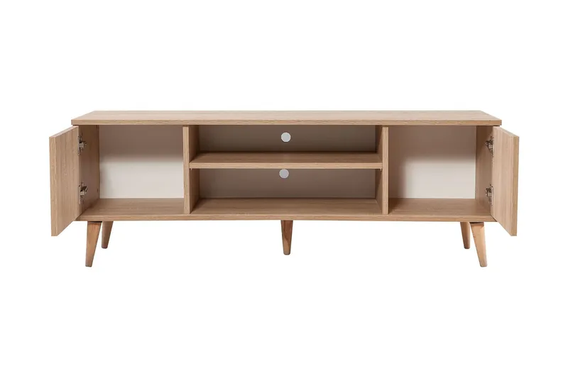 Vellavie TV-benk 140 cm Regnbuepanel - Brun/Rød/Grønn - Møbler - Mediamøbel & tv møbel - TV-benk & mediabenk