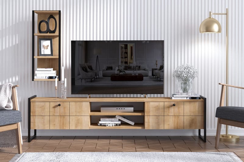 Vestö TV-møbelsett 180 cm - Brun - TV-benk & mediabenk