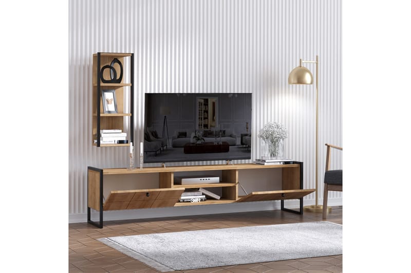 Vestö TV-møbelsett 180 cm - Brun - Møbler - Mediamøbel & tv møbel - TV-benk & mediabenk