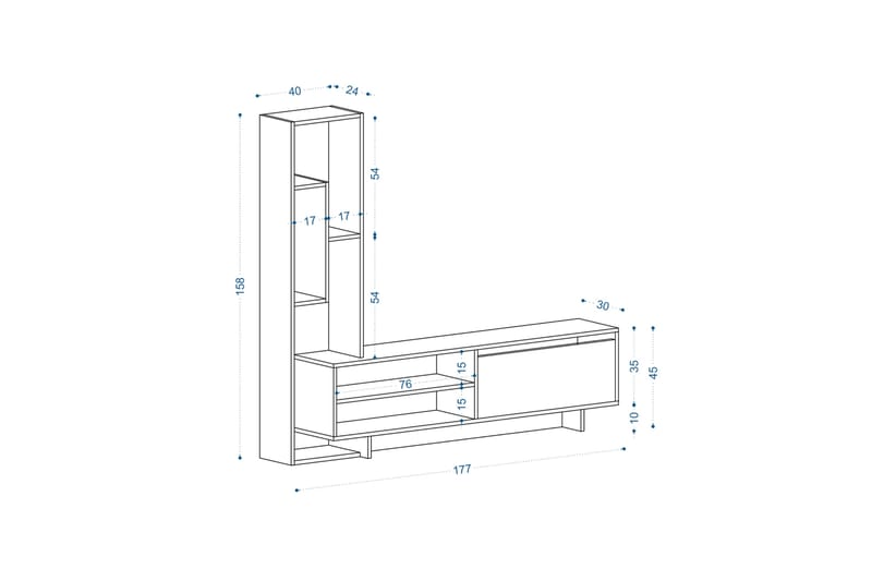Viapista Tv-benk 177 cm - Natur - Møbler - Mediamøbel & tv møbel - TV-benk & mediabenk