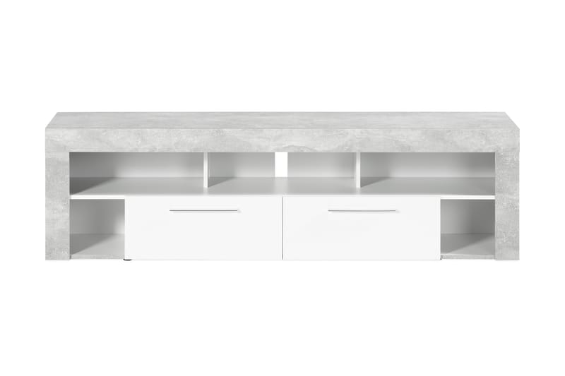 Vibio TV-benk 180 cm - Hvit/Betong - Møbler - Mediamøbel & tv møbel - TV-benk & mediabenk