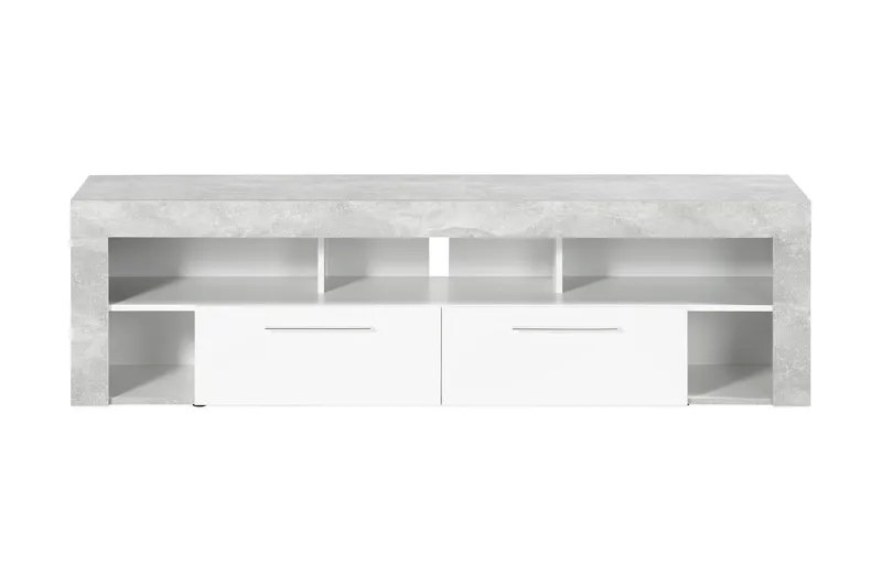 Vibio TV-benk 180 cm - Hvit/Betong - Møbler - Mediamøbel & tv møbel - TV-benk & mediabenk