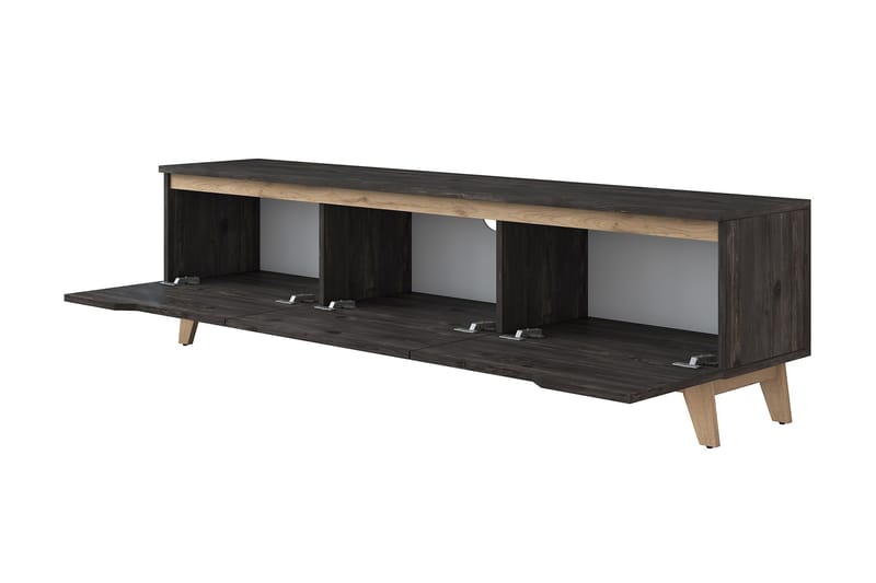 Virkesboda TV-Benk 180 cm - Svart/Brun - Møbler - Mediamøbel & tv møbel - TV-benk & mediabenk