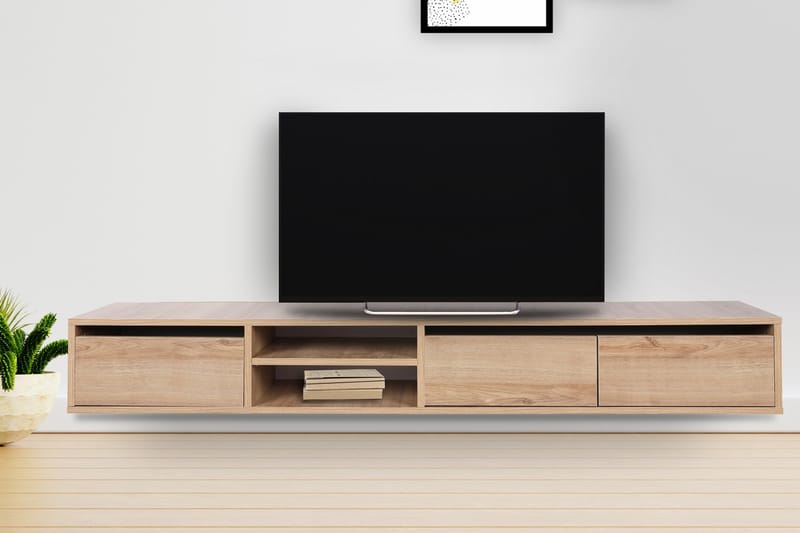 Warffum TV-benk 180 cm - Natur - TV-benk & mediabenk