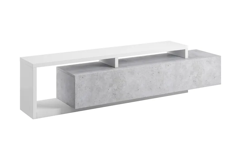 Wesley TV-benk 219 cm, Hvit/Tre