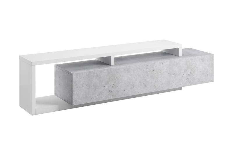 Wesley TV-benk 219 cm - Hvit/Tre - Møbler - Mediamøbel & tv møbel - TV-benk & mediabenk