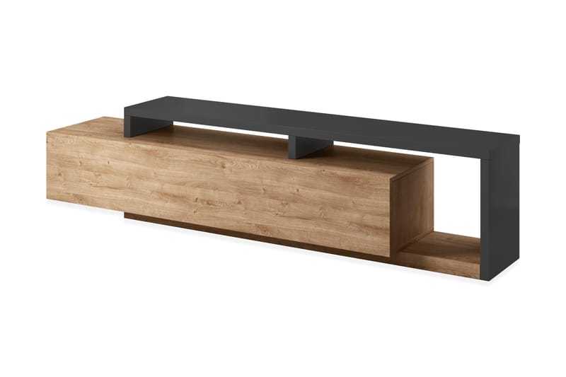 Wesley TV-benk 219 cm - Mørkegrå/Tre - Møbler - Mediamøbel & tv møbel - TV-benk & mediabenk