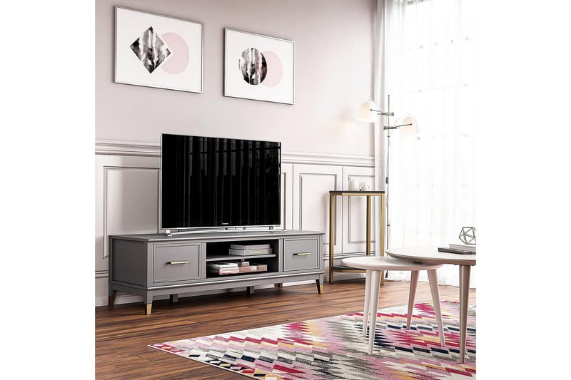 Westerleigh TV-benk 152x50 cm Grafittgrå - CosmoLiving - Møbler - Mediamøbel & tv møbel - TV-benk & mediabenk
