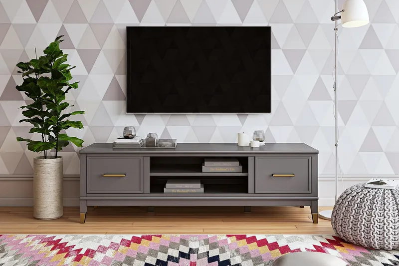 Westerleigh TV-benk 152x50 cm Grafittgrå - Møbler - Mediamøbel & tv møbel - TV-benk & mediabenk