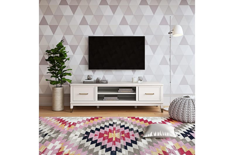 Westerleigh TV-benk 152x50 cm Hvit - CosmoLiving - Møbler - Mediamøbel & tv møbel - TV-benk & mediabenk