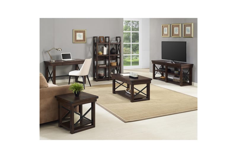 Wildwood Tv-benk 160x48 cm Mørkebrun - Dorel Home - Møbler - Mediamøbel & tv møbel - TV-benk & mediabenk
