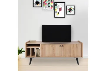 Winskill TV-benk 150 cm - Natur / Svart - Møbler - Mediamøbel & tv møbel - TV-benk & mediabenk