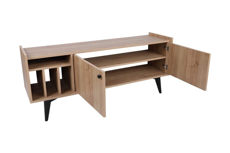 Winskill TV-benk 150 cm - Natur / Svart - Møbler - Mediamøbel & tv møbel - TV-benk & mediabenk