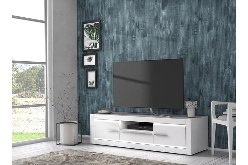 Worsaw TV-Benk 158 cm - Hvit - Møbler - Mediamøbel & tv møbel - TV-benk & mediabenk