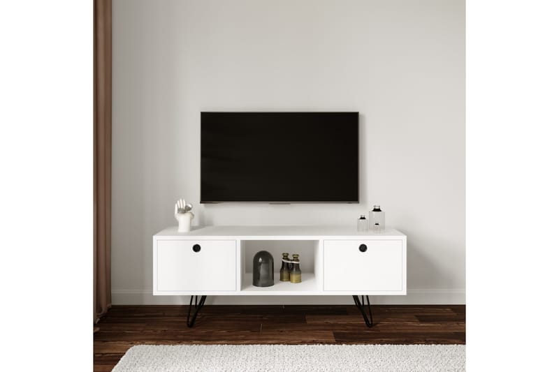 Yaren Tv-benk 120 cm - Hvit - Møbler - Mediamøbel & tv møbel - TV-benk & mediabenk
