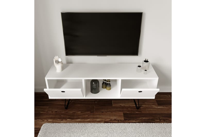 Yaren Tv-benk 120 cm - Hvit - Møbler - Mediamøbel & tv møbel - TV-benk & mediabenk