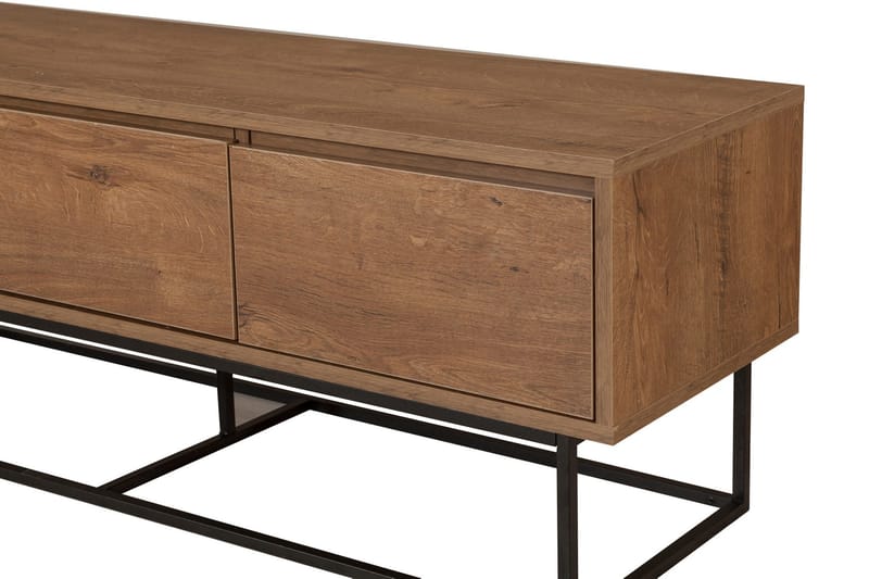 Zefiria Tv-benk 140 cm - Mørkebrun/Svart - Møbler - Mediamøbel & tv møbel - TV-benk & mediabenk