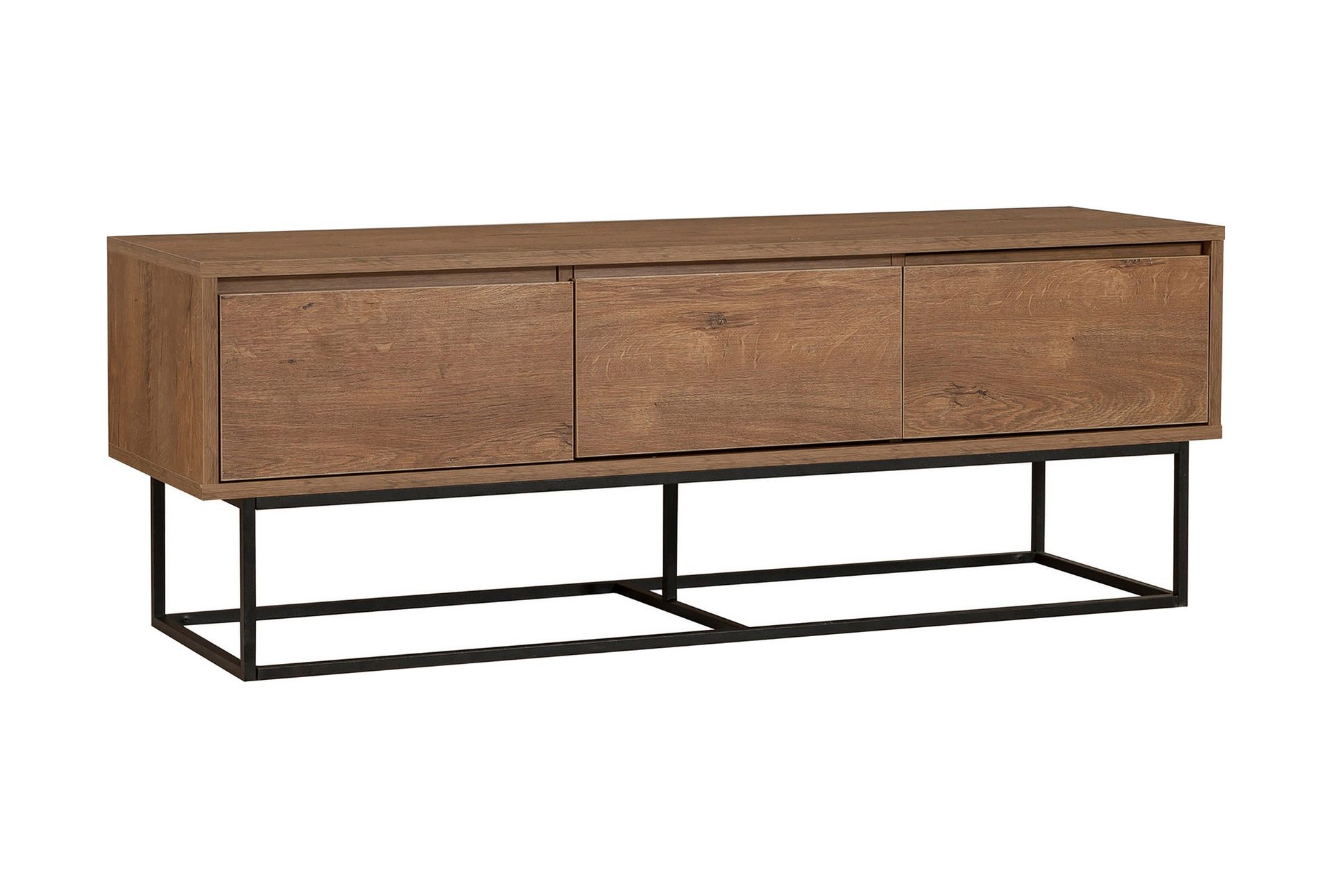 Zefiria Tv-benk 140 cm - Mørkebrun/Svart