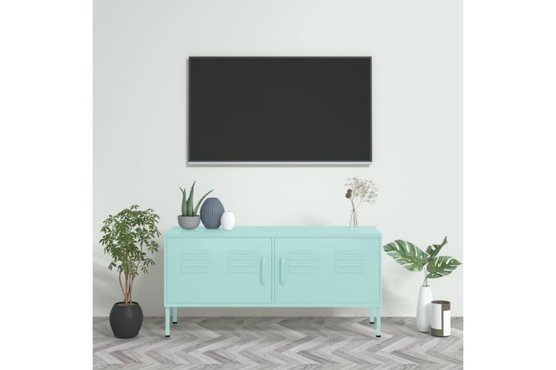 TV-benk myntegrønn 105x35x50 cm stål - grønn - Møbler - Mediamøbel & tv møbel - TV-benk & mediabenk