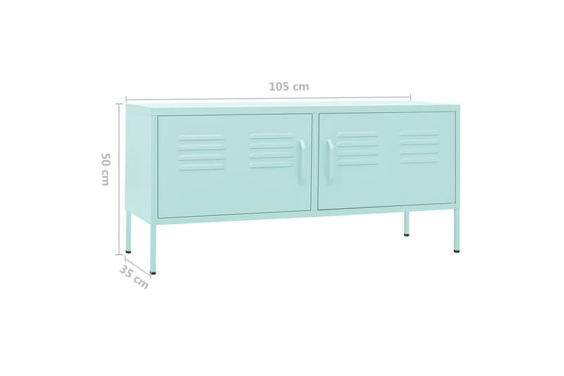 TV-benk myntegrønn 105x35x50 cm stål - grønn - Møbler - Mediamøbel & tv møbel - TV-benk & mediabenk