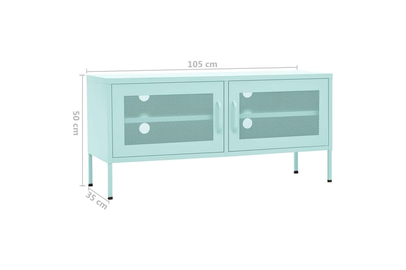 TV-benk myntegrønn 105x35x50 cm stål - grønn - Møbler - Mediamøbel & tv møbel - TV-benk & mediabenk