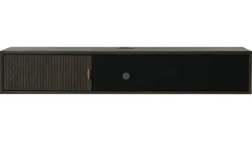 TV-benk NFG LYON for vegg Brunlackad ek 133 cm - Brunlakkert eik - Møbler - Mediamøbel & tv møbel - TV-benk & mediabenk