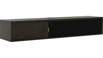 TV-benk NFG LYON for vegg Brunlackad ek 133 cm - Brunlakkert eik - Møbler - Mediamøbel & tv møbel - TV-benk & mediabenk