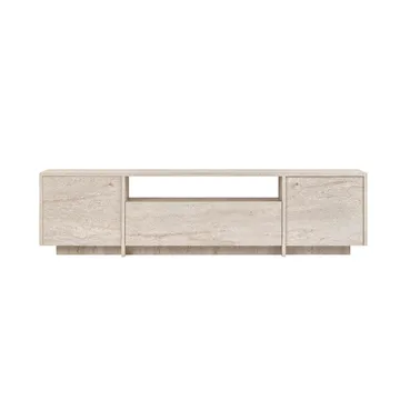 TV-benk Nordure Alvar (180 x 46 x 35 cm) Travertin - Travertin - Møbler - Mediamøbel & tv møbel - TV-benk & mediabenk
