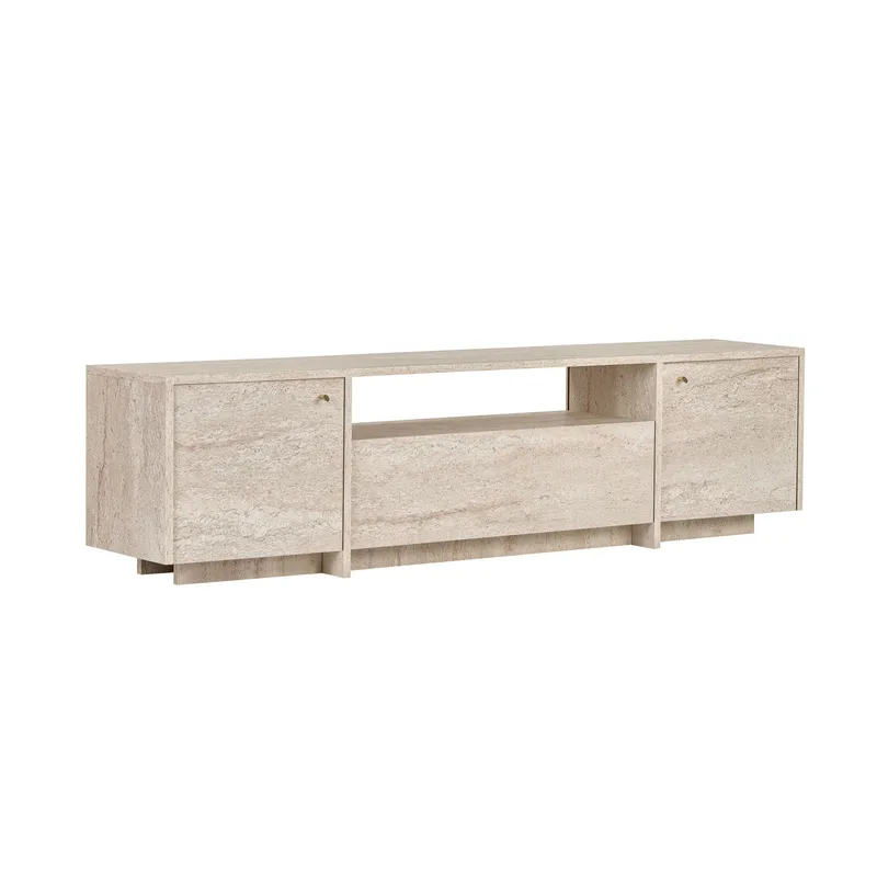 TV-benk Nordure Alvar (180 x 46 x 35 cm) Travertin, Travertin