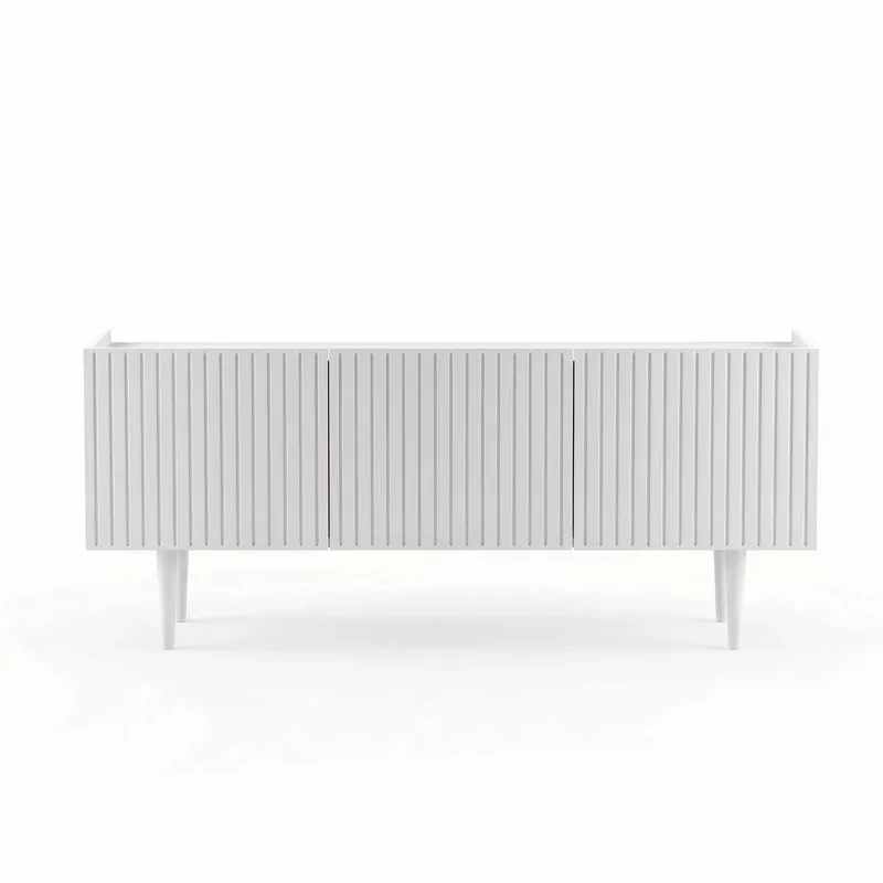 TV-benk Nordure Capella (120 x 50 x 29 cm) Hvit, Hvit