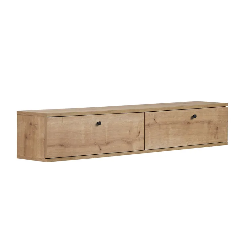 TV-benk Nordure Ligne (140 x 25 x 25 cm) Sapphire Oak - Sapphire Oak - Møbler - Mediamøbel & tv møbel - TV-hylle