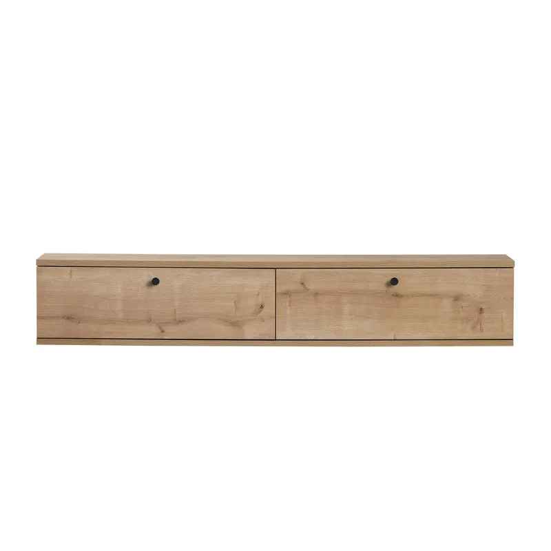 TV-benk Nordure Ligne (140 x 25 x 25 cm) Sapphire Oak - Sapphire Oak - Møbler - Mediamøbel & tv møbel - TV-hylle
