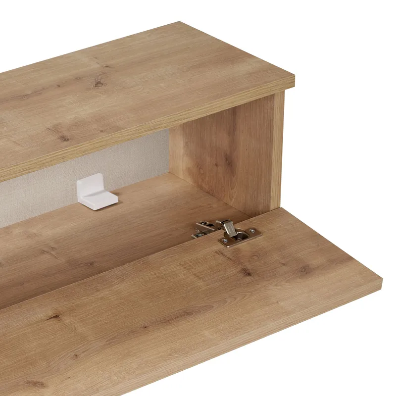 TV-benk Nordure Ligne (140 x 25 x 25 cm) Sapphire Oak - Sapphire Oak - Møbler - Mediamøbel & tv møbel - TV-hylle