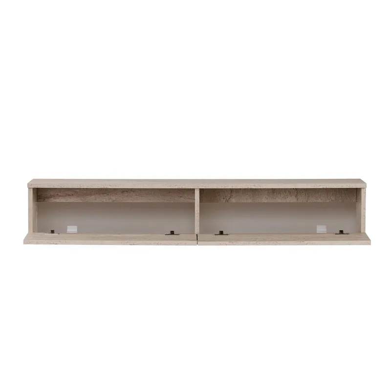 TV-benk Nordure Ligne (160 x 25 x 25 cm) Travertin - Travertin - Møbler - Mediamøbel & tv møbel - TV-hylle