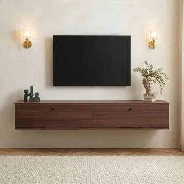 TV-benk Nordure Ligne (160 x 25 x 25 cm) Valnøtt - Valnøtt - Møbler - Mediamøbel & tv møbel - TV-hylle