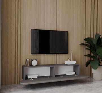 TV-benk Nordure Regulus (140 x 49 x 30 cm) Grå - Grå - Møbler - Mediamøbel & tv møbel - TV-benk & mediabenk