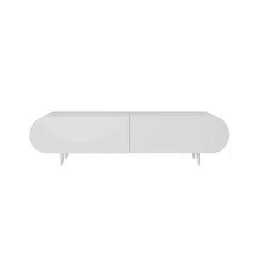 TV-benk Nordure Regulus (140 x 49 x 30 cm) Hvit - Hvit - Møbler - Mediamøbel & tv møbel - TV-benk & mediabenk