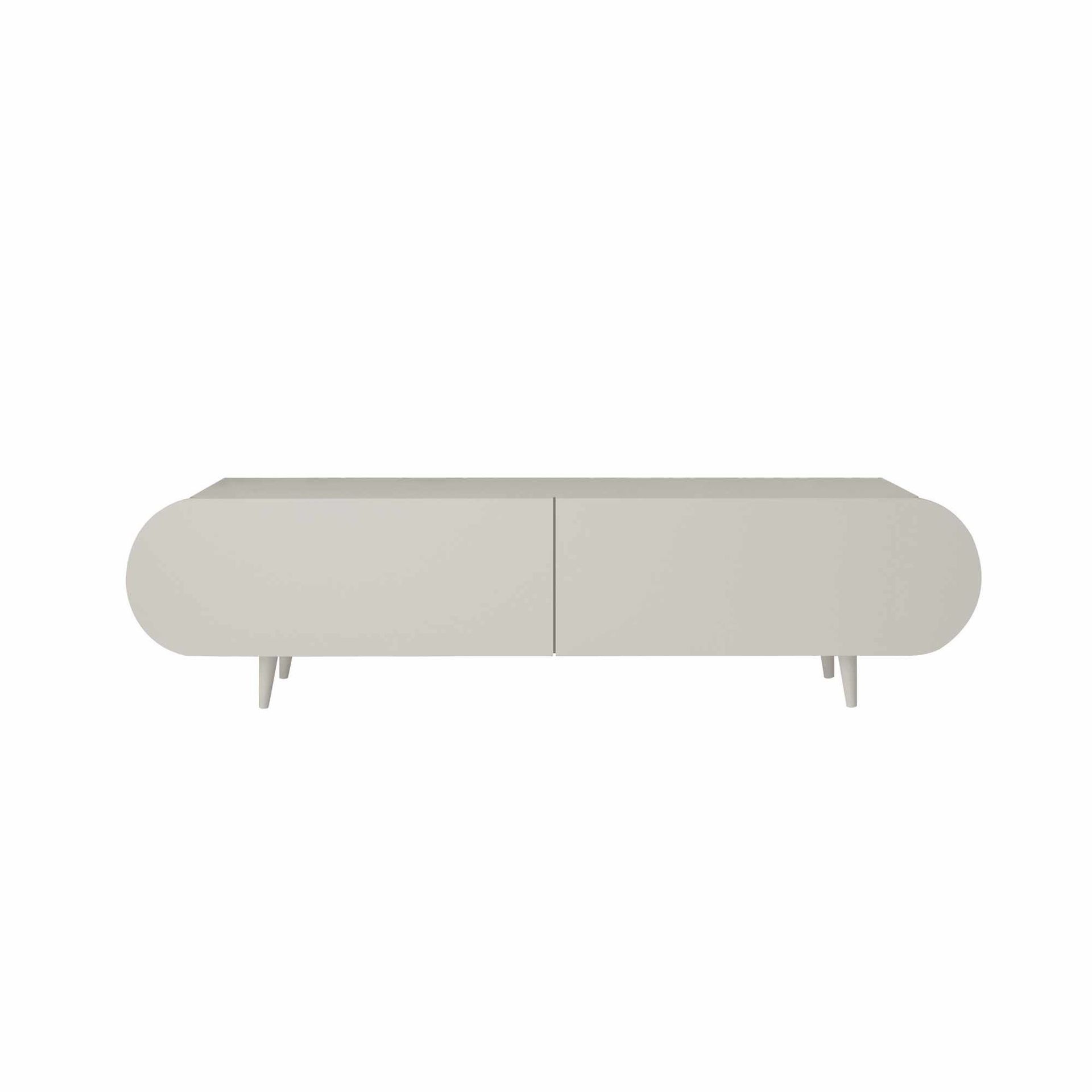 TV-benk Nordure Regulus (140 x 49 x 30 cm) Sandstein - Sandstein