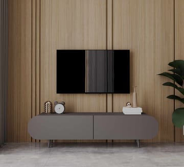TV-benk Nordure Regulus (160 x 49 x 30 cm) Grå - Grå - Møbler - Mediamøbel & tv møbel - TV-benk & mediabenk