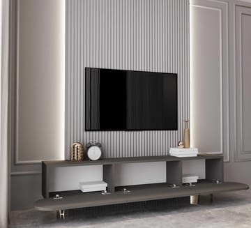 TV-benk Nordure Regulus (180 x 49 x 30 cm) Grå - Grå - Møbler - Mediamøbel & tv møbel - TV-benk & mediabenk