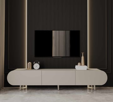 TV-benk Nordure Regulus (180 x 49 x 30 cm) Sandstein - Sandstein - Møbler - Mediamøbel & tv møbel - TV-benk & mediabenk