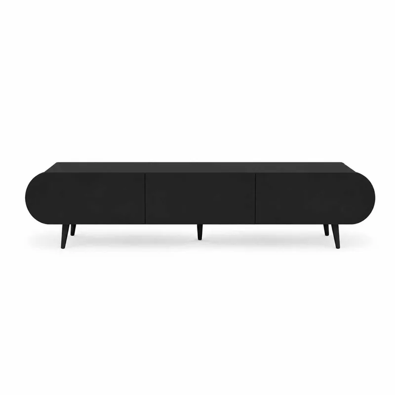 TV-benk Nordure Regulus (180 x 49 x 30 cm) Svart, Svart