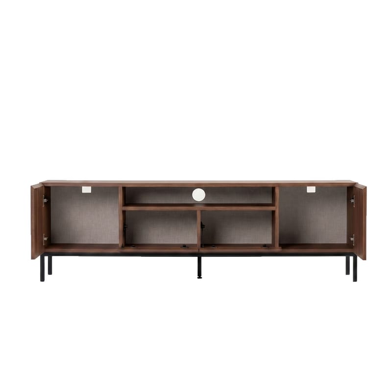 TV-benk Nordure Rivoli (160 x 50 x 35 cm) Milano Valnøtt Svart - Milano valnøtt og svart - Møbler - Mediamøbel & tv møbel - TV-benk & mediabenk