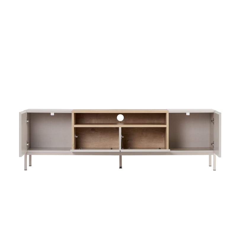 TV-benk Nordure Rivoli (160 x 50 x 35 cm) Sandstein Safir Eik - Sandstone og Sapphire Oak - Møbler - Mediamøbel & tv møbel - TV-benk & mediabenk