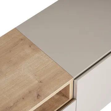 TV-benk Nordure Rivoli (160 x 50 x 35 cm) Sandstein Safir Eik - Sandstone og Sapphire Oak - Møbler - Mediamøbel & tv møbel - TV-benk & mediabenk