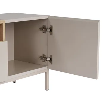 TV-benk Nordure Rivoli (160 x 50 x 35 cm) Sandstein Safir Eik - Sandstone og Sapphire Oak - Møbler - Mediamøbel & tv møbel - TV-benk & mediabenk