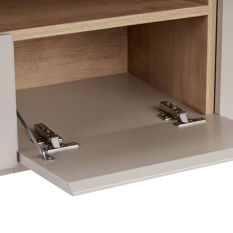 TV-benk Nordure Rivoli (160 x 50 x 35 cm) Sandstein Safir Eik - Sandstone og Sapphire Oak - Møbler - Mediamøbel & tv møbel - TV-benk & mediabenk