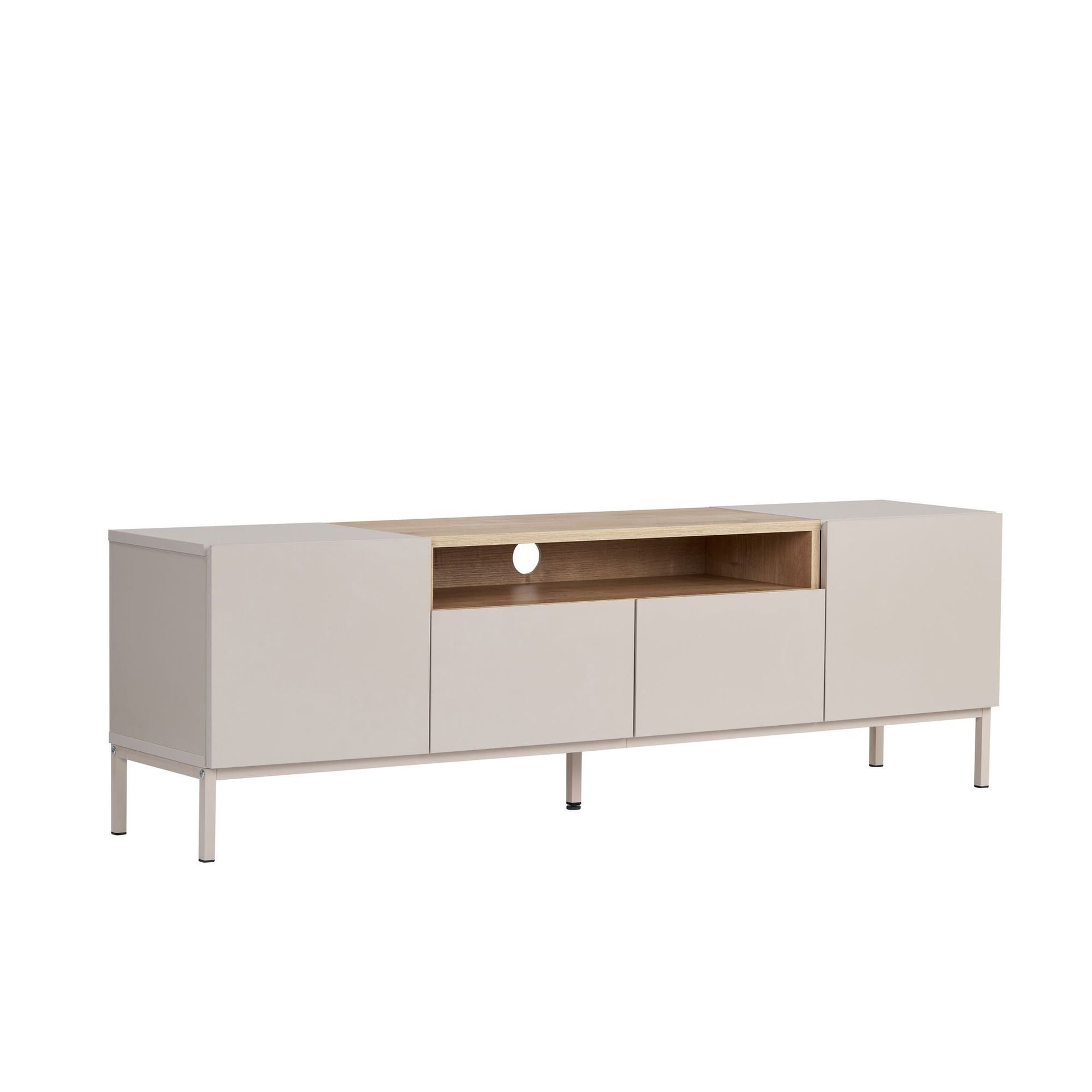 TV-benk Nordure Rivoli (160 x 50 x 35 cm) Sandstein Safir Eik - Sandstone og Sapphire Oak