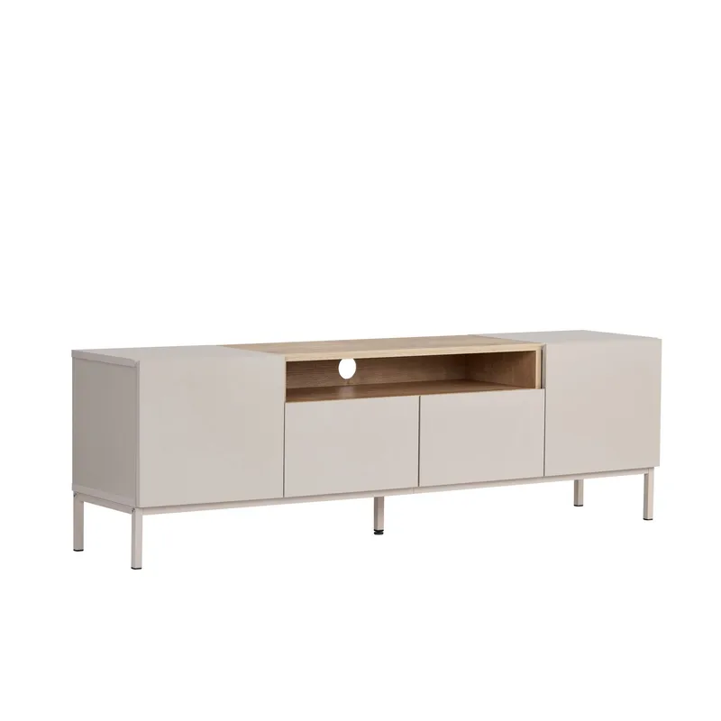 TV-benk Nordure Rivoli (160 x 50 x 35 cm) Sandstein Safir Eik, Sandstone og Sapphire Oak